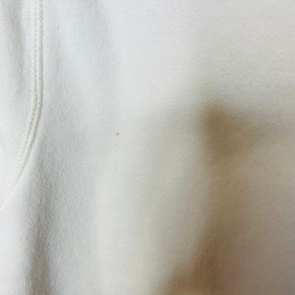 Cream Crew Neck Sweatshirt Poinsettia Applique Design Christmas Sz Medium - Picture 5 of 7